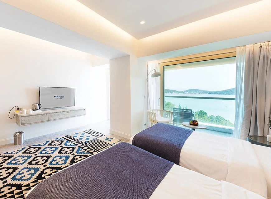 D Resort Ayvalık Superior Kısmi Deniz Manzaralı Oda kartı genel görünüm